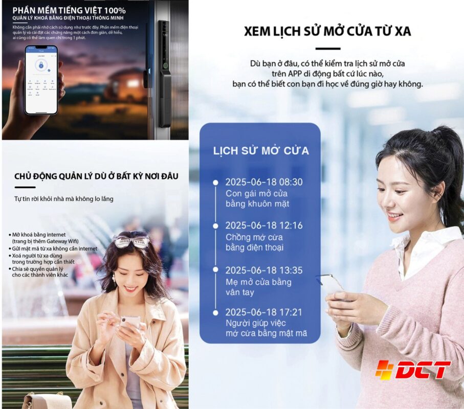 Ứng dụng của khoá vân tay nhận diện khuôn mặt Laffer RD02