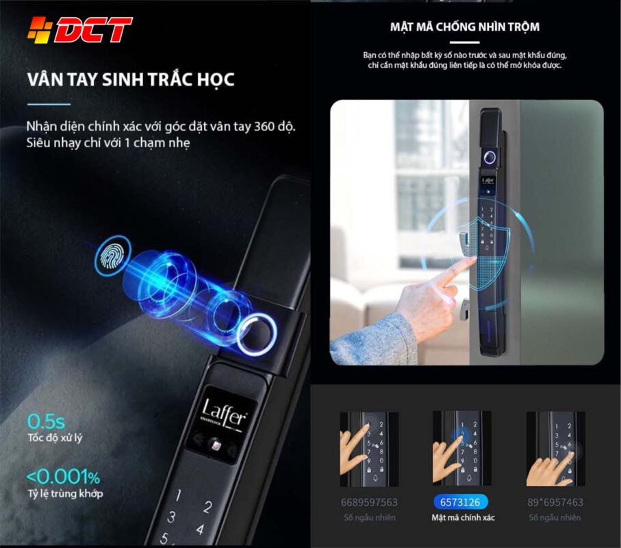 Đặc điểm nổi bật của Khóa vân tay nhận diện khuôn mặt Laffer XD02-3