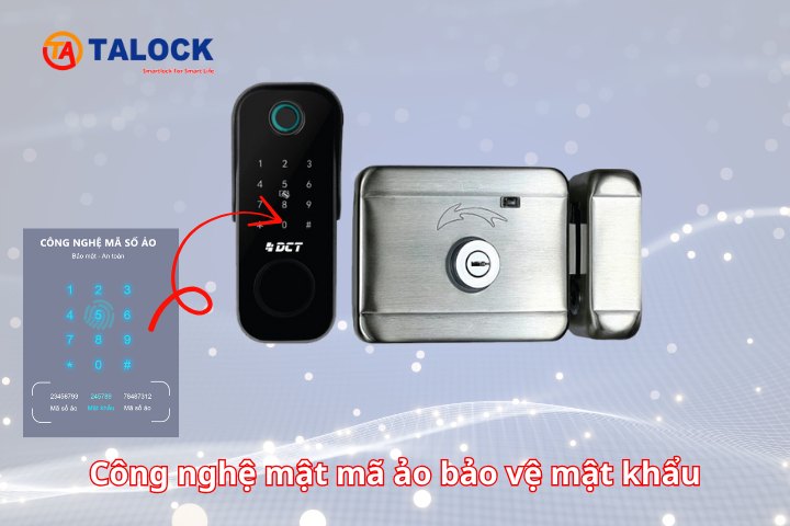 Khoá cổng vân tay ngoài trời Talock tích hợp công nghệ mật mã ảo giúp bảo vệ mật khẩu an toàn