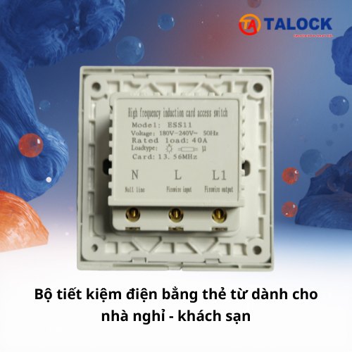 Cấu tạo Mặt sau của bộ tiết kiệm điện dành cho khách sạn